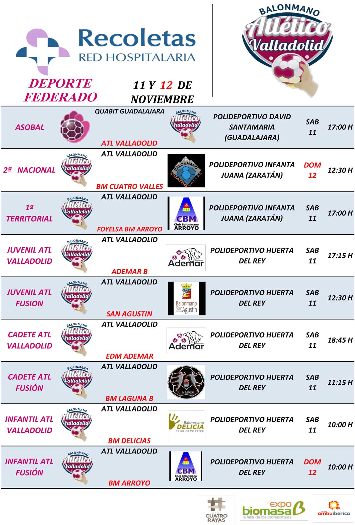 Partidos de cantera del Recoletas Atlético Valladolid (jornada 11 y 12 noviembre) | Galería 2 / 2