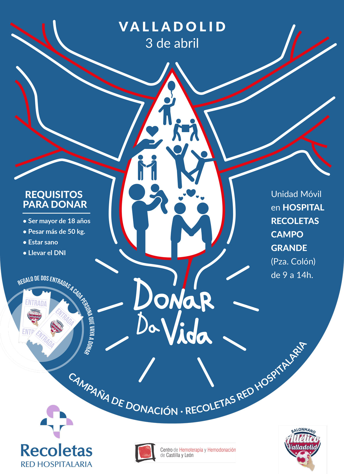 Atlético Valladolid y Recoletas Red Hospitalaria lanzan la campaña ‘Donar da vida’ para animar a la sociedad a donar sangre | Galería 1 / 1