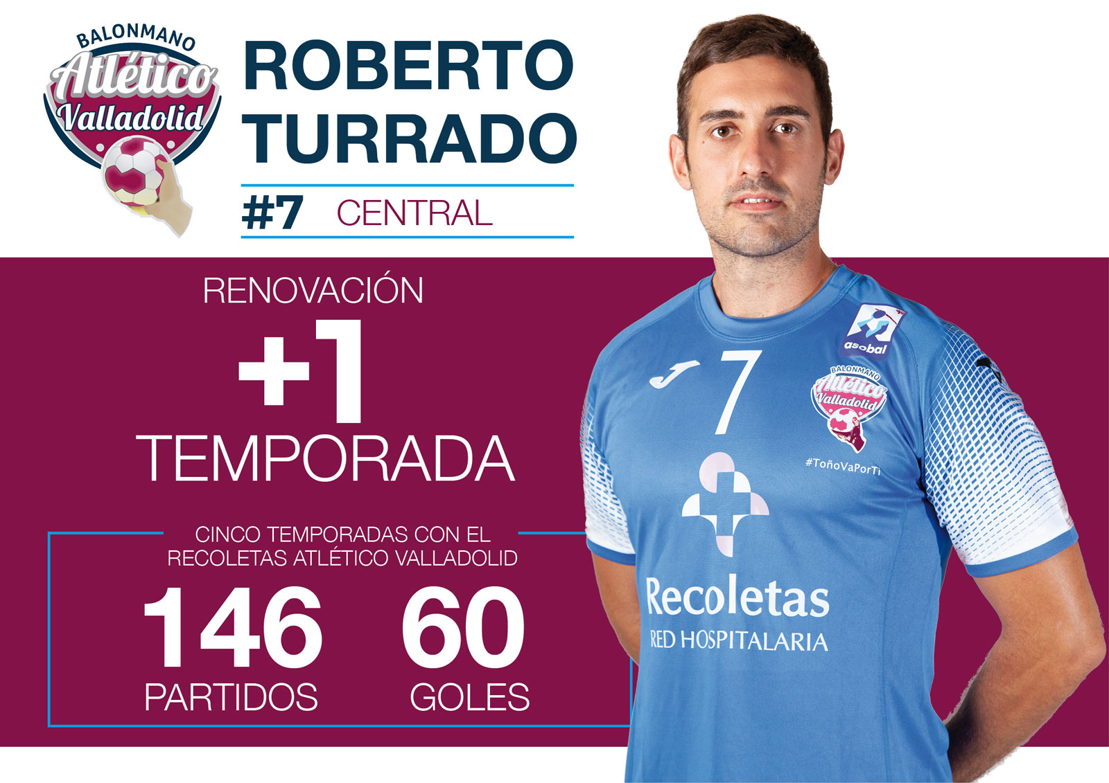 Roberto Turrado renueva su compromiso con el Recoletas Atlético Valladolid por una temporada más