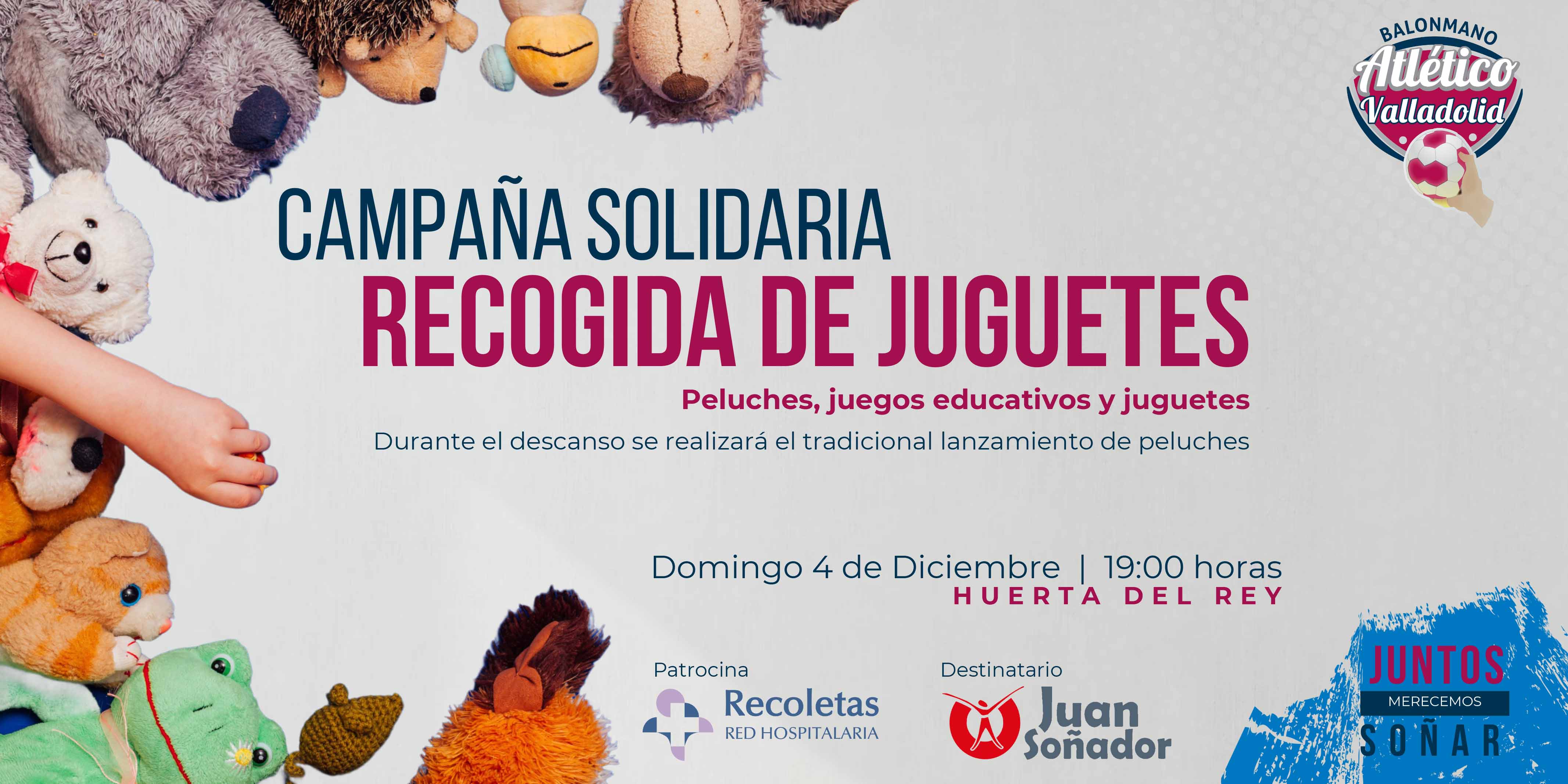 El Recoletas organiza su recogida solidaria de juguetes y recupera el lanzamiento de peluches